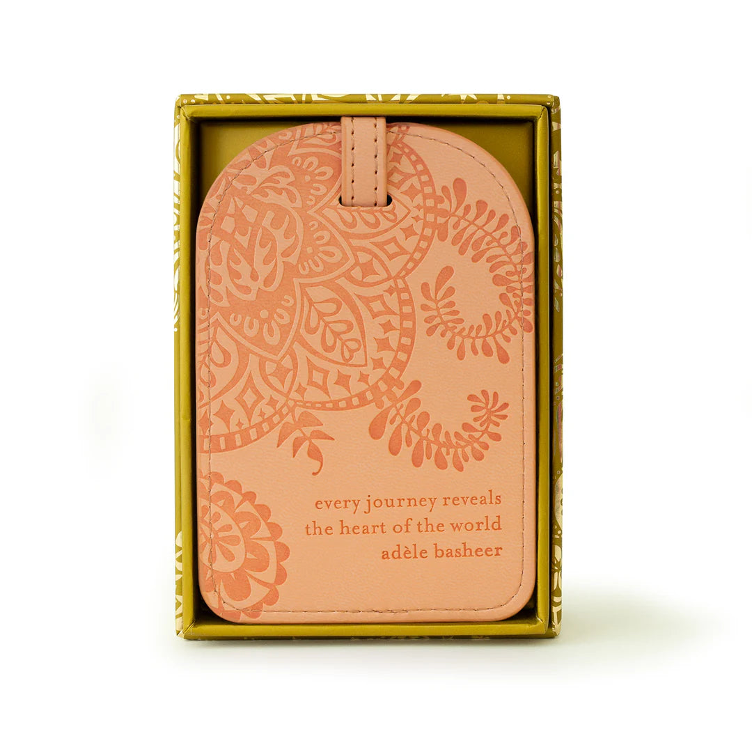 Faux Leather Luggage Tag - Citrine Dream