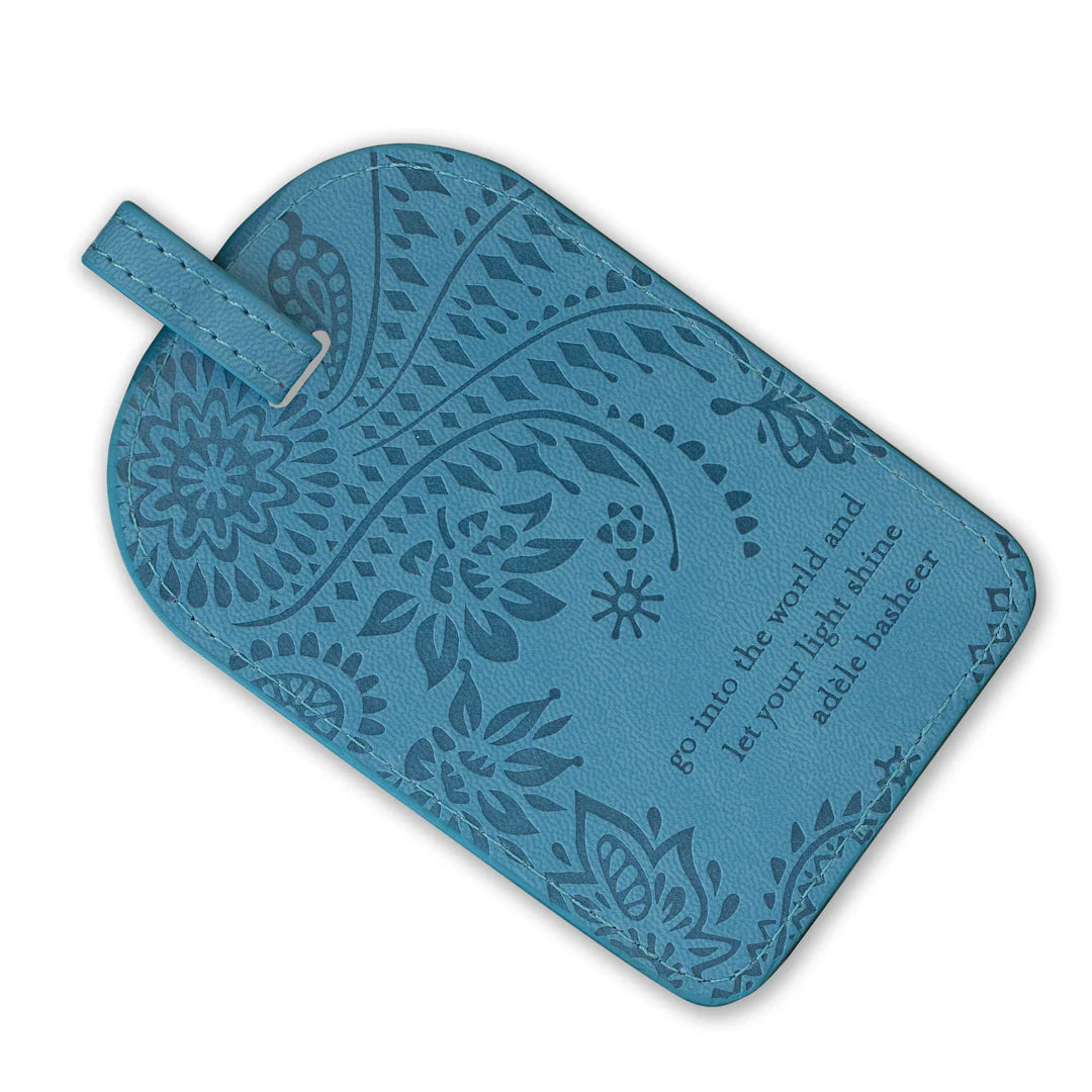 Faux Leather Luggage Tag - Denim Days