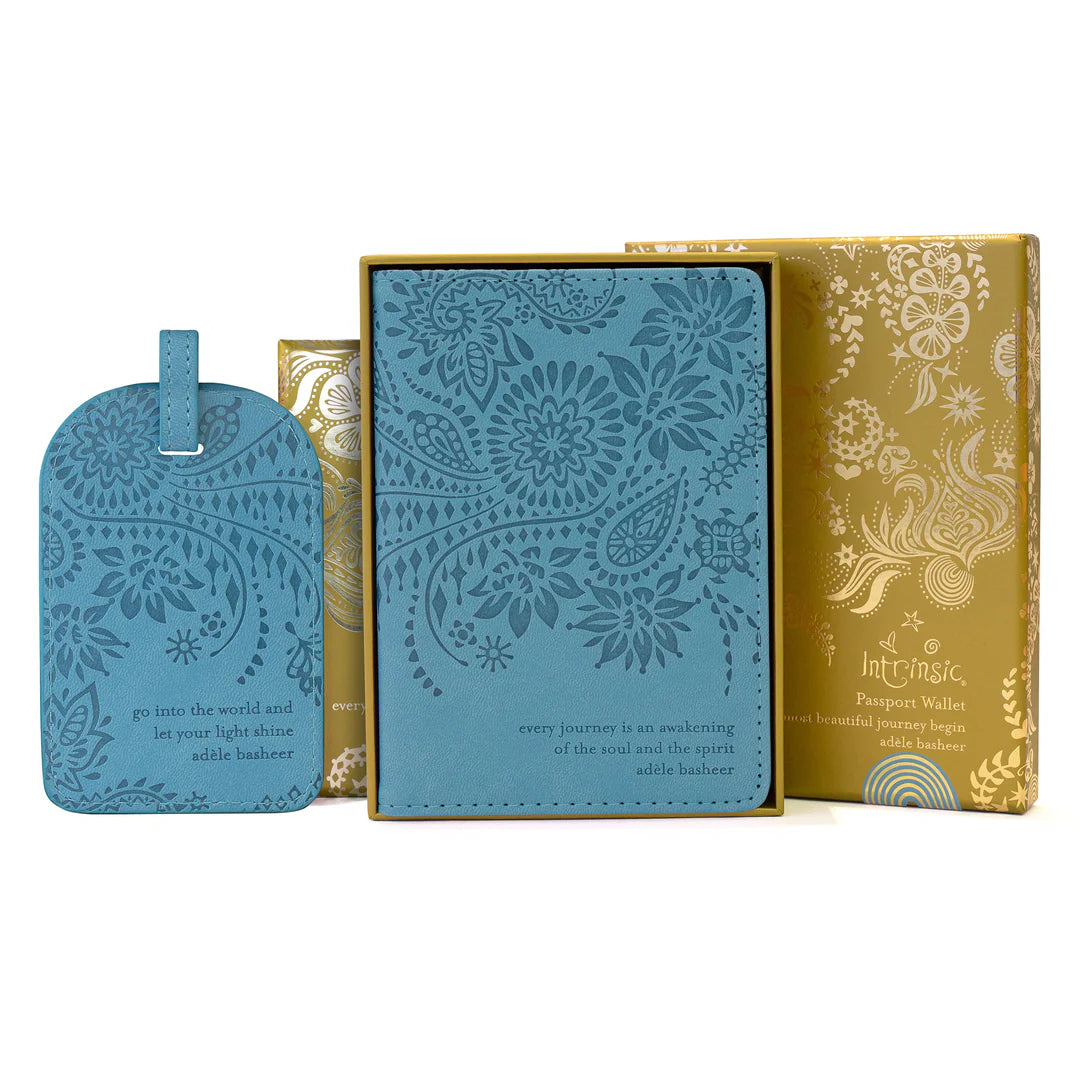 Faux Leather Passport Wallet - Denim Days