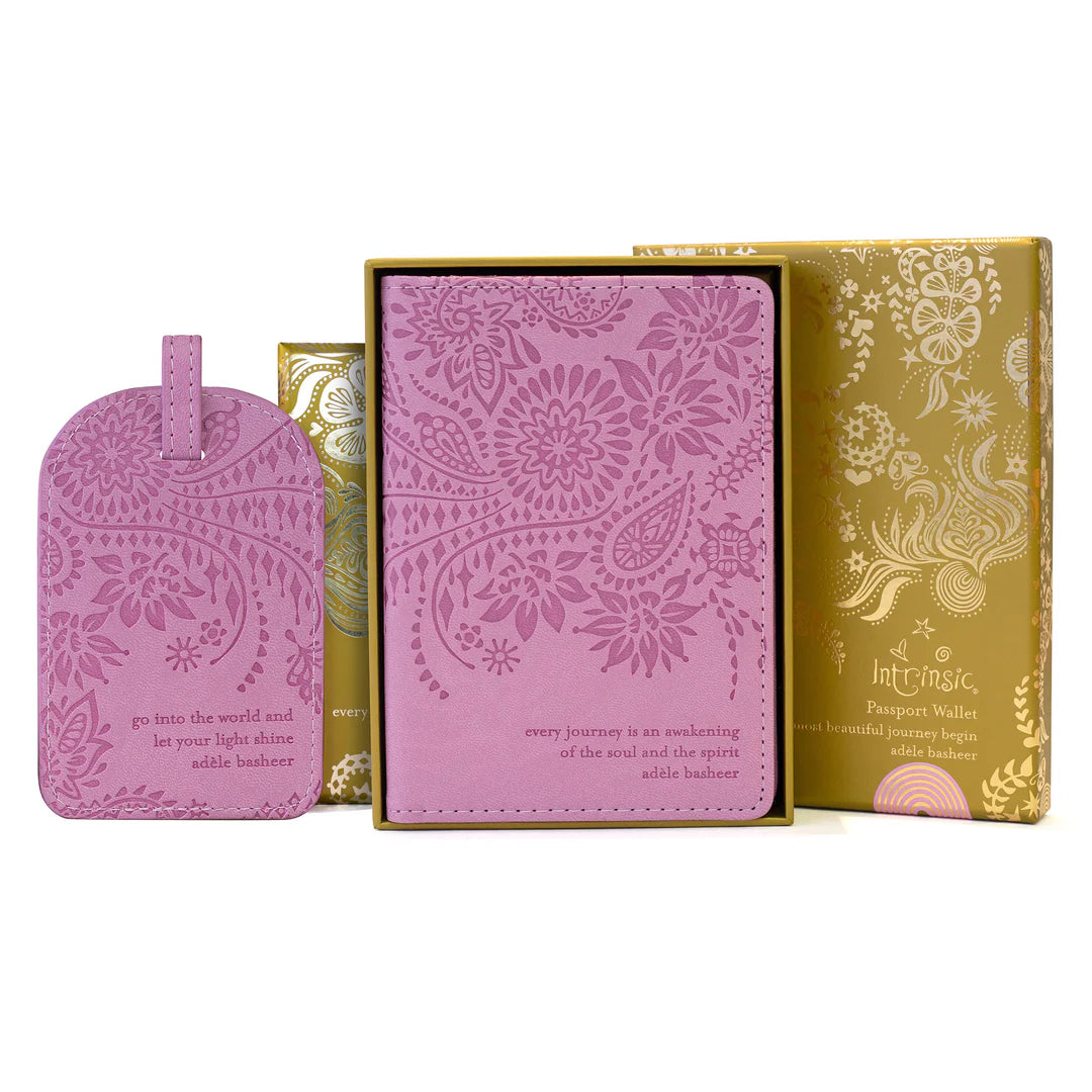 Faux Leather Luggage Tag - Moonlit Mauve