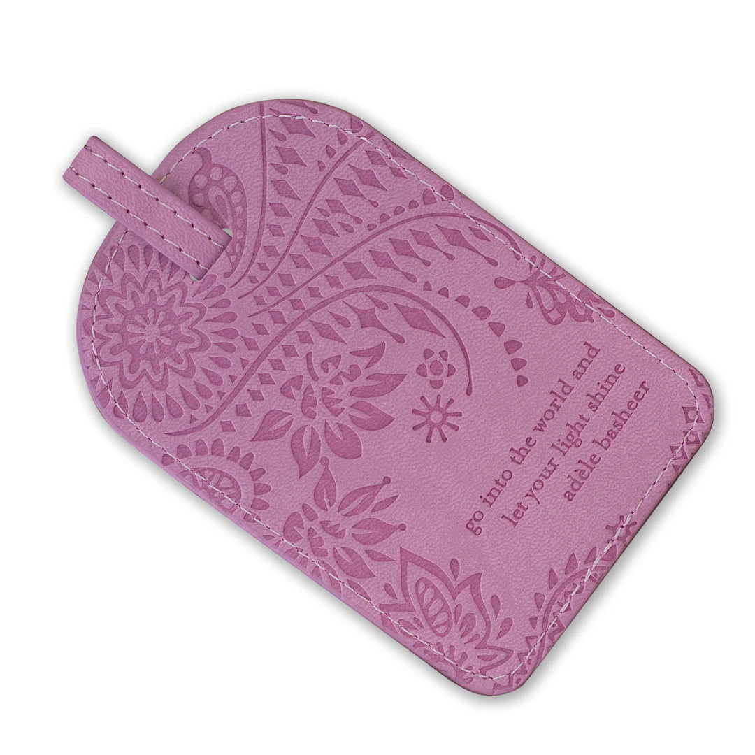 Faux Leather Luggage Tag - Moonlit Mauve