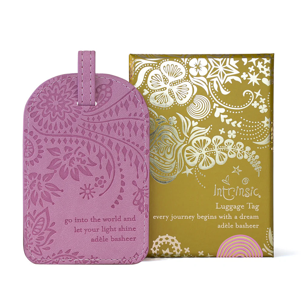 Faux Leather Luggage Tag - Moonlit Mauve