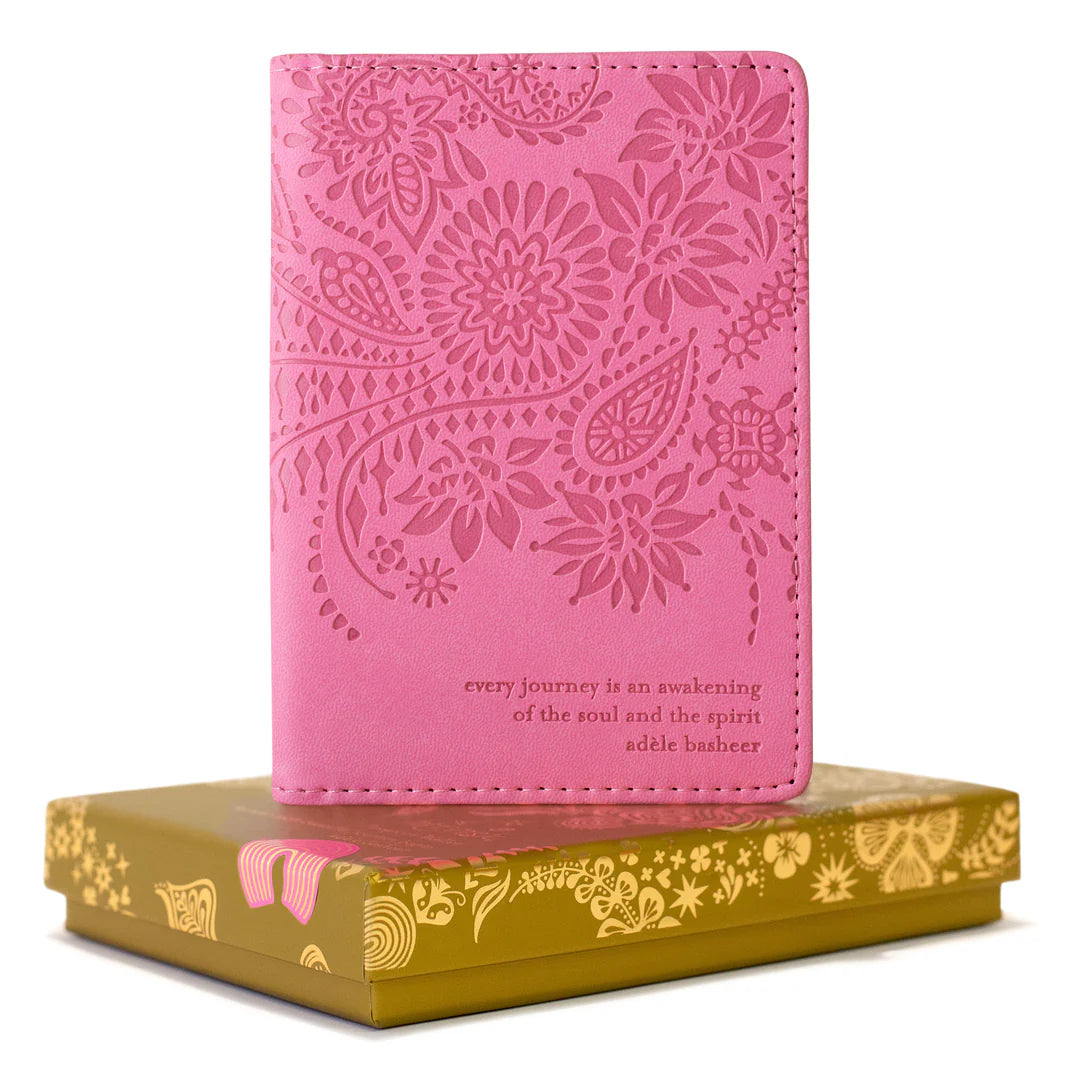 Faux Leather Passport Wallet - Rose Quartz