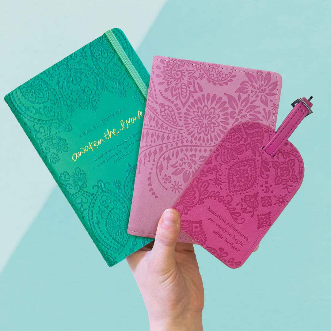 Faux Leather Passport Wallet - Moonlit Mauve