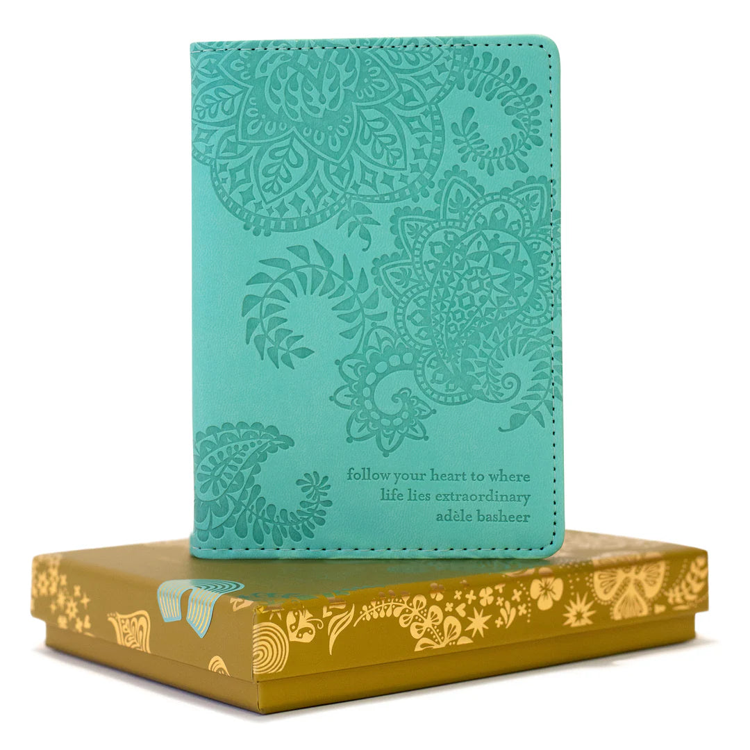 Faux Leather Passport Wallet - Tahitian Turquoise