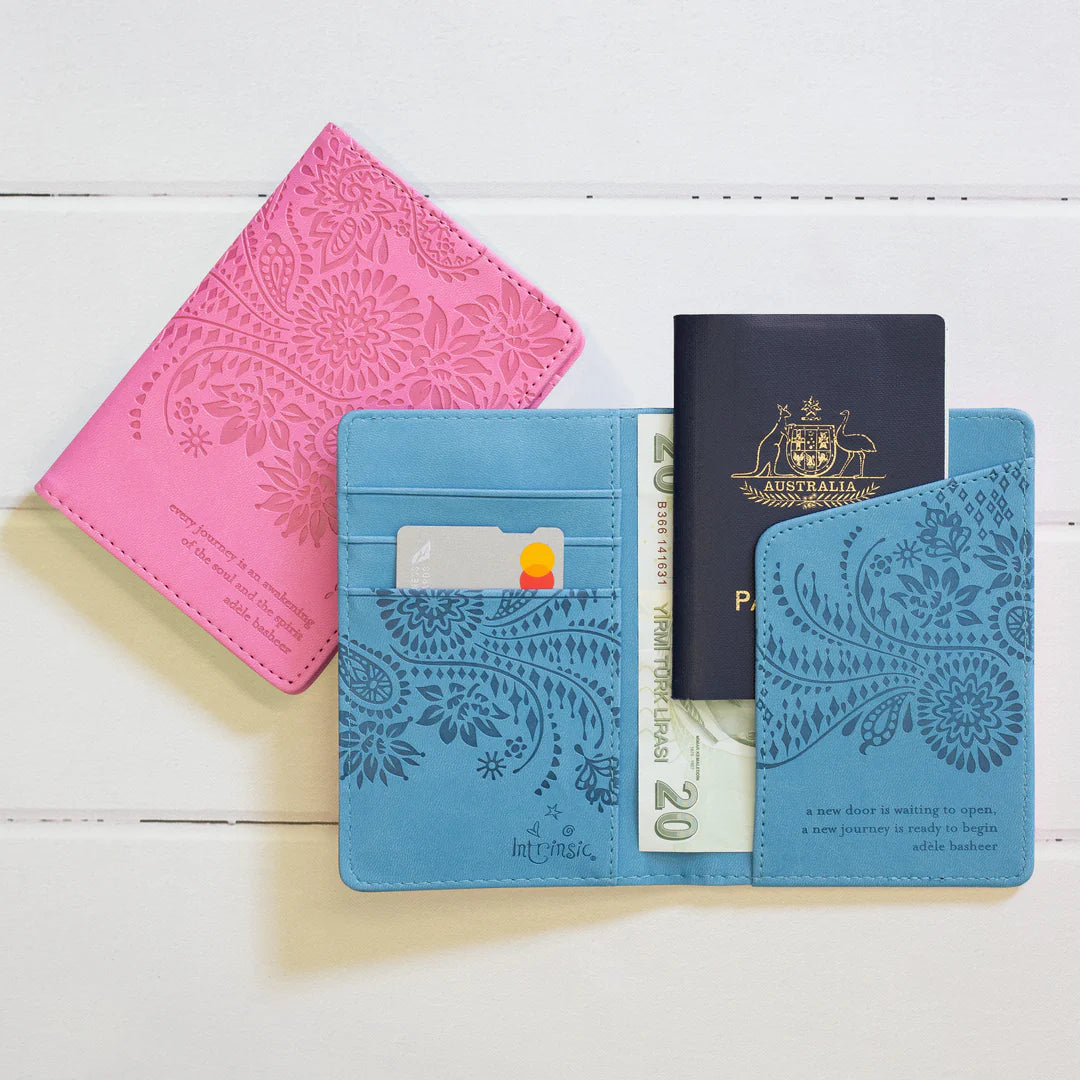 Faux Leather Passport Wallet - Denim Days