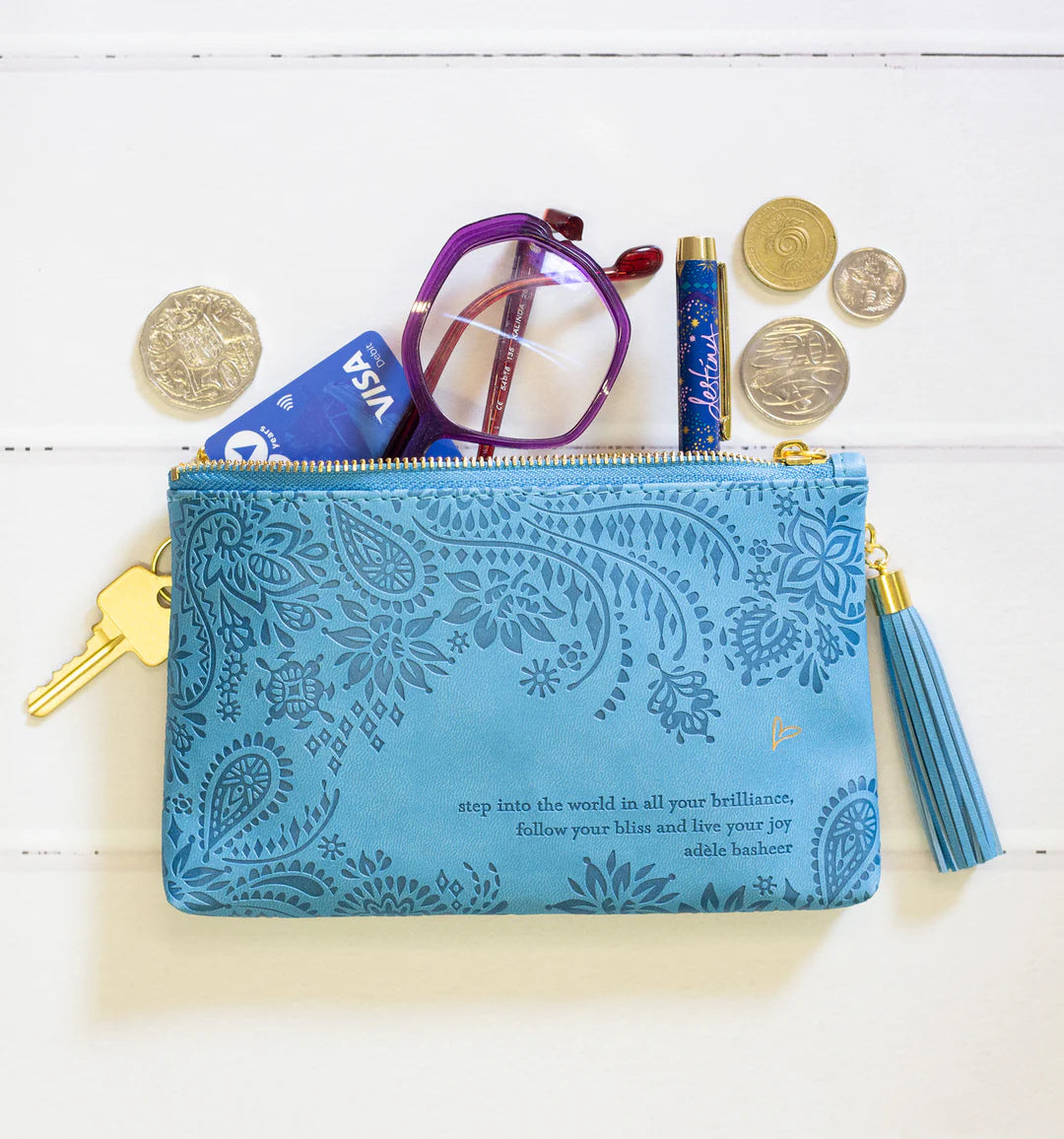 Faux Leather Coin Purse - Denim Days