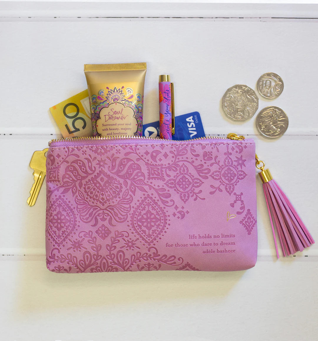 Faux Leather Coin Purse - Moonlit Mauve
