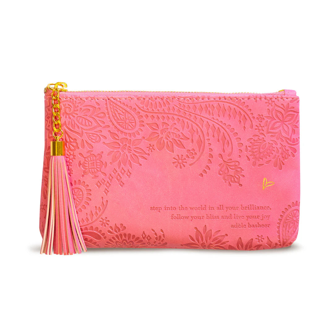 Faux Leather Coin Purse - Rose Quartz