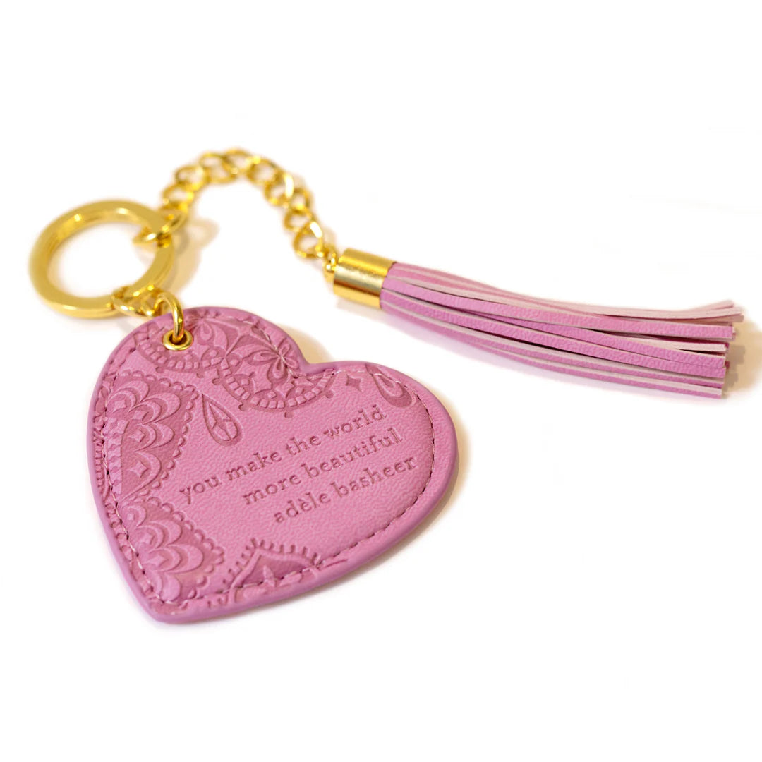 Faux Leather Key Chain - Moonlit Mauve