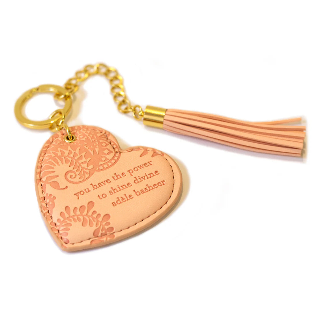 Faux Leather Key Chain - Citrine Dream