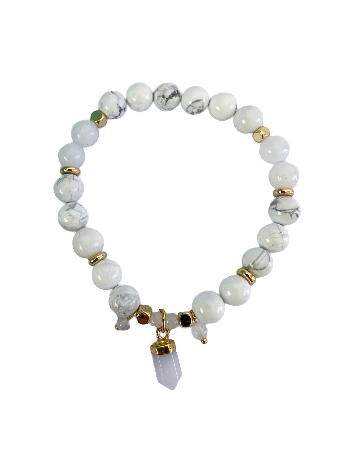 Crystal Point Bracelet with Jewellery Case Gift Set - Howlite