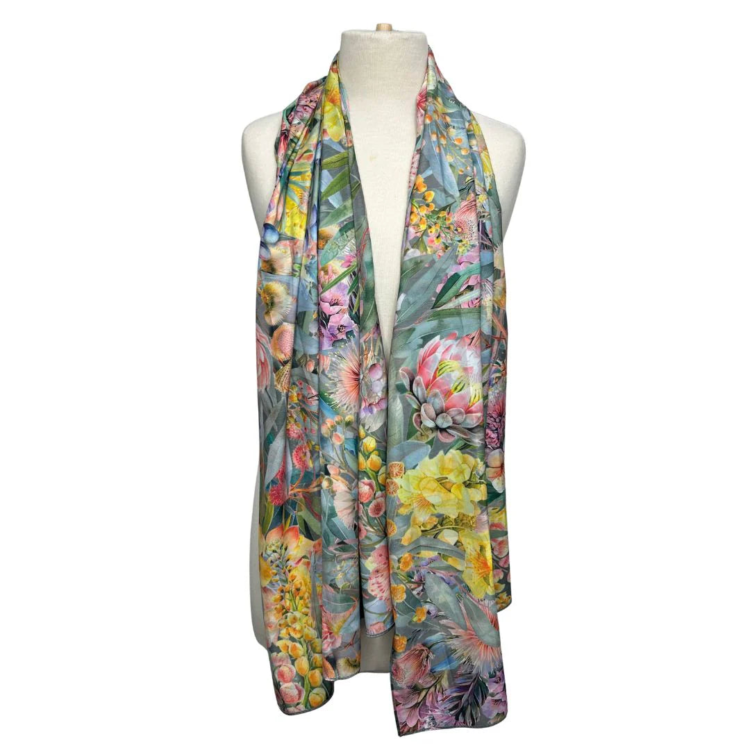 Satin Reversible Artistry Scarf Wrap - Koala Cuddles