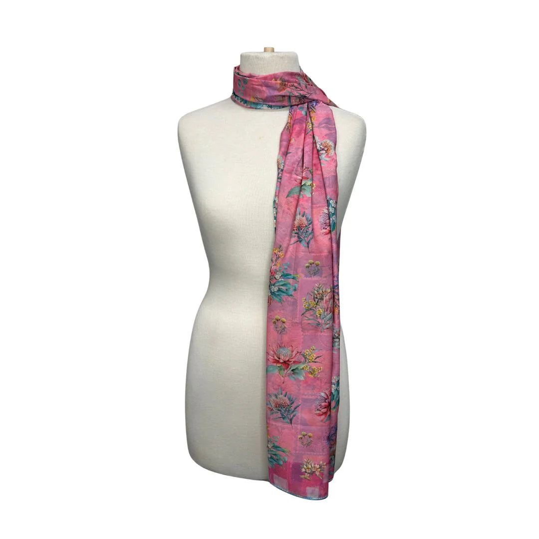 Satin Reversible Artistry Scarf Wrap - Pretty Postage