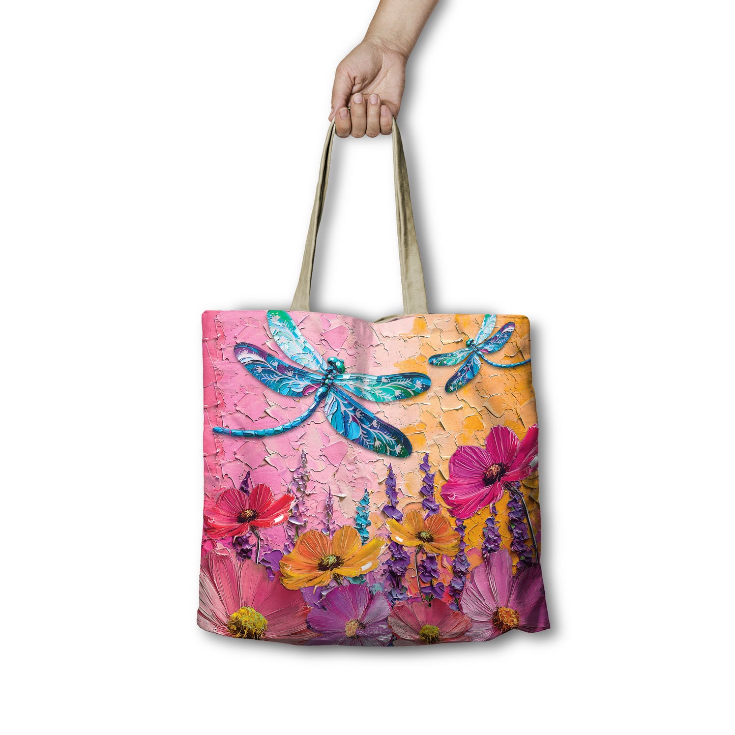 Reusable Shopping Bag - Playful Dragonflies