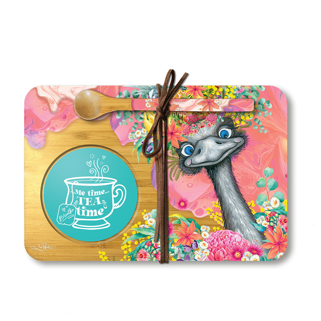 Bamboo Tea Time Tray - Happy Emu