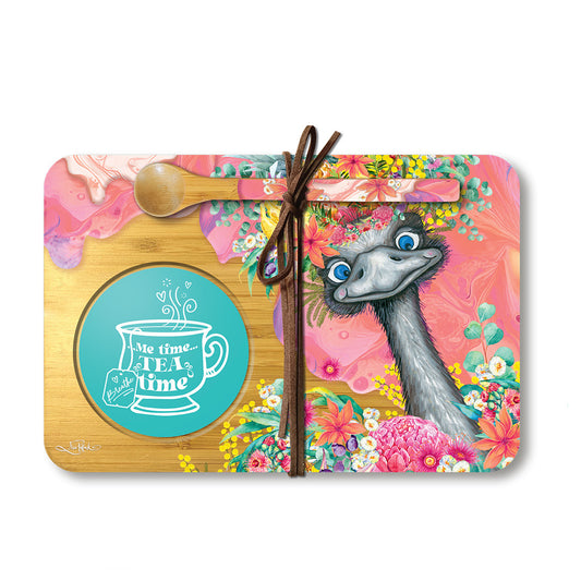 Bamboo Tea Time Tray - Happy Emu