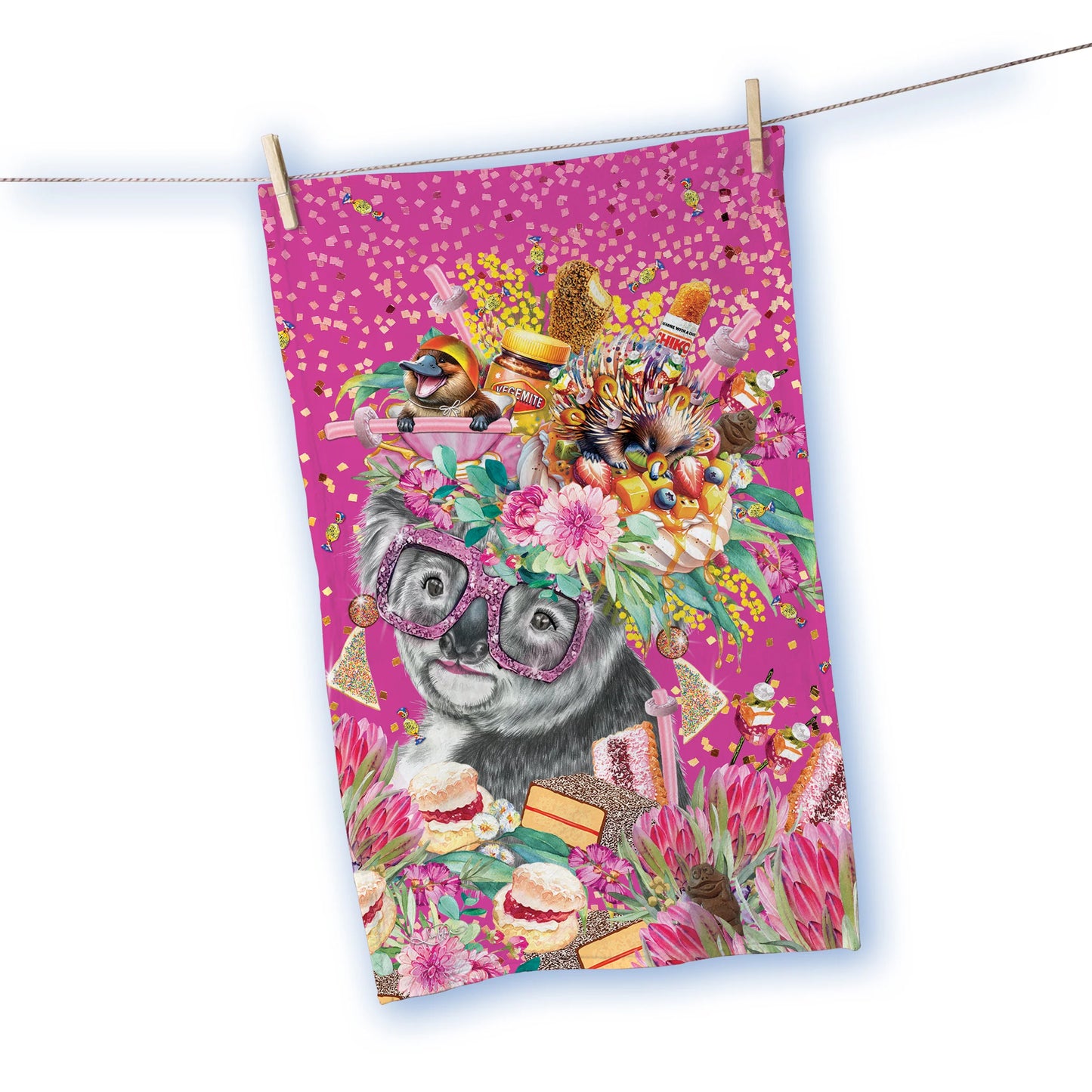 Cotton Tea Towel - Oz Foodie Koala