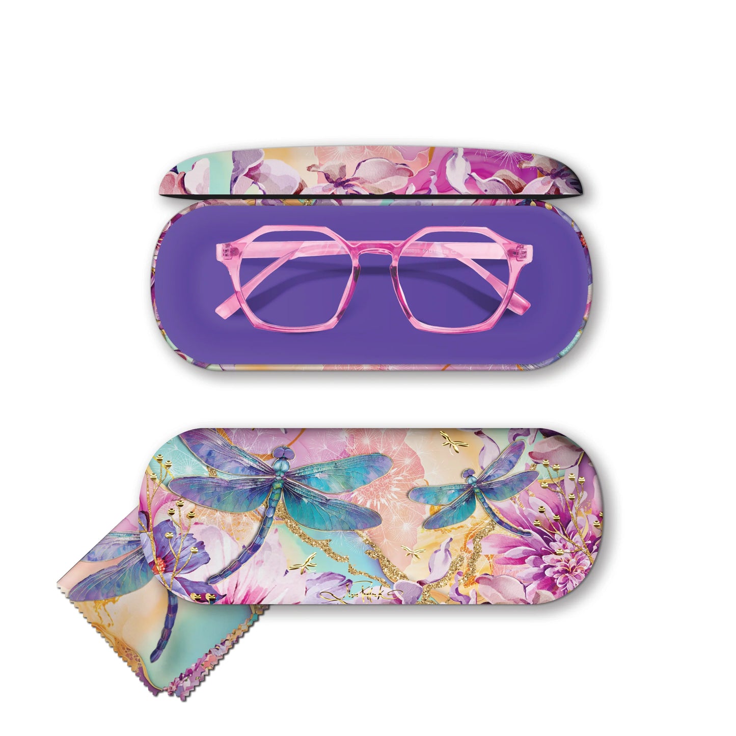 Glasses Case - Delightful Dragonflies