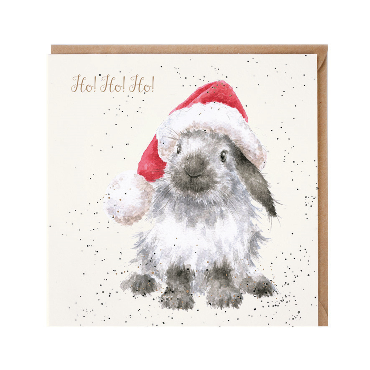 Wrendale Designs Christmas Card - ‘Ho! Ho! Ho!’ (Rabbit)