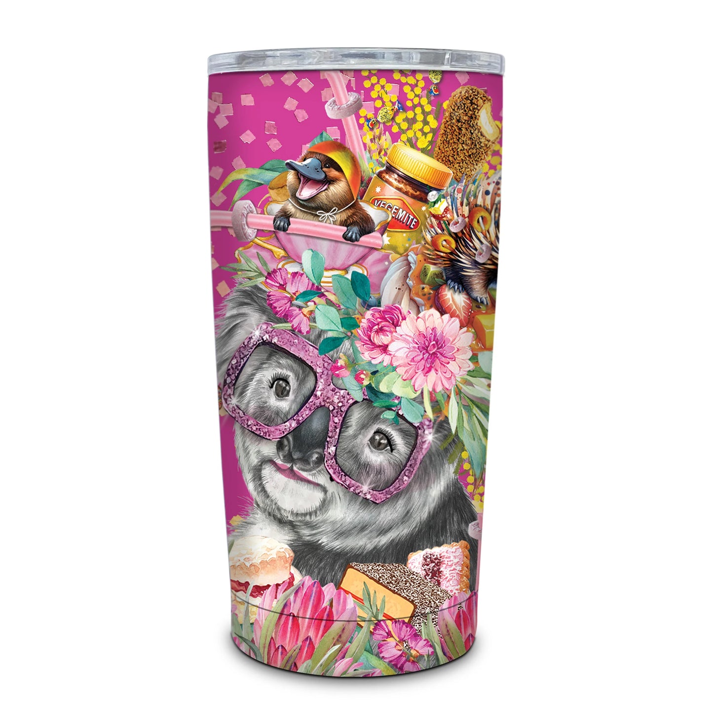 Double Walled Stainless Steel ‘Roadie’ Travel Mug (600ml) - Oz Foodie Koala