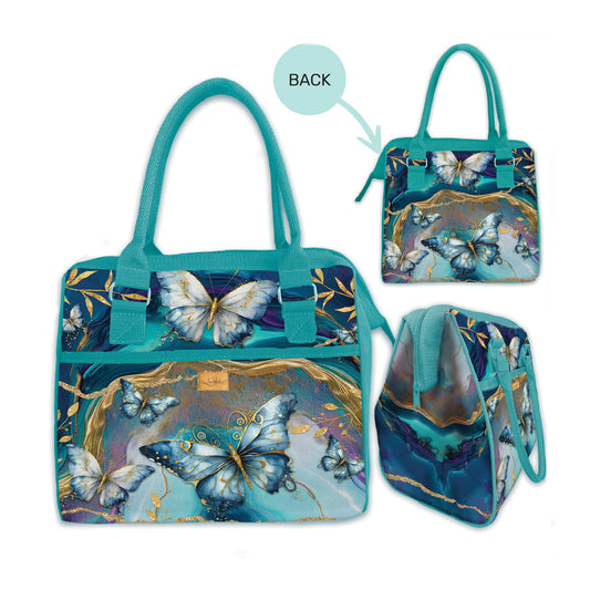 Insulated Lunch Cooler Bag - Tranquil Butterflies
