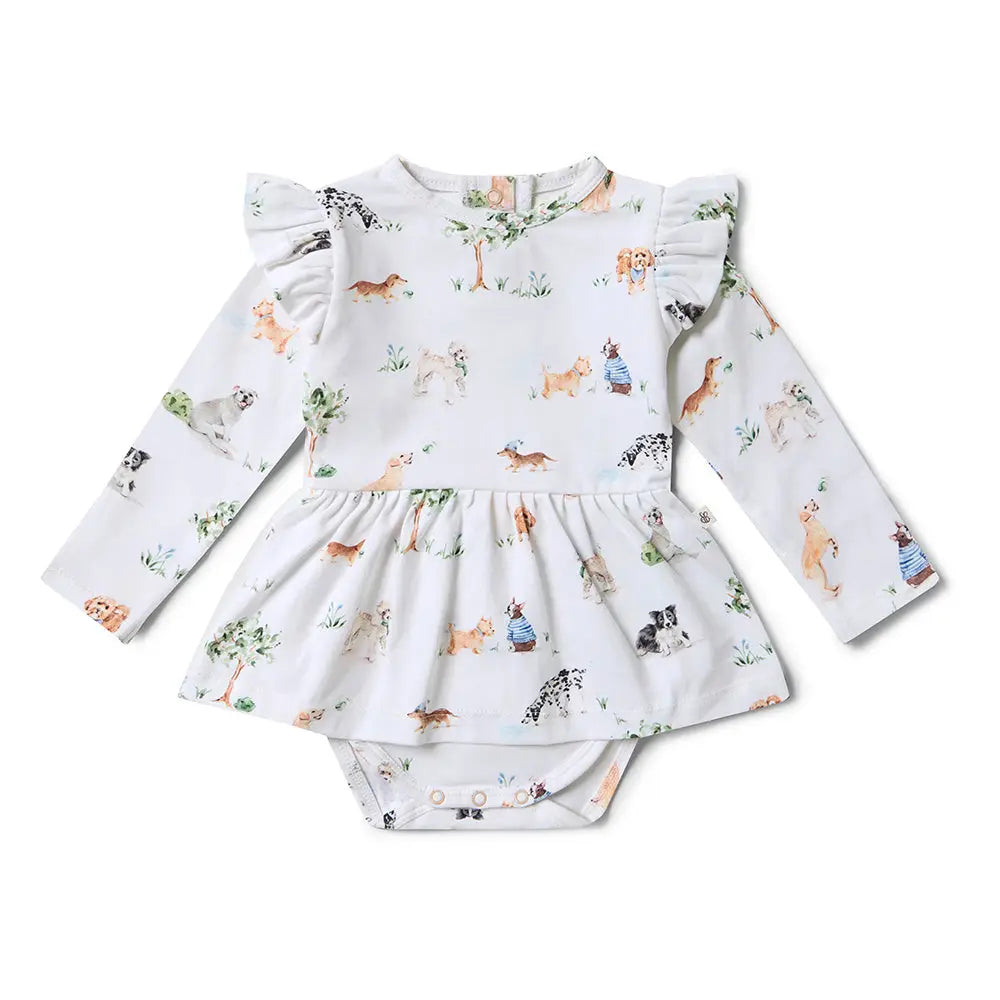 Dog Park Long Sleeve Organic Dress