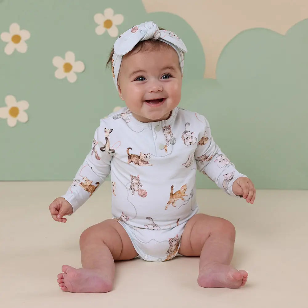 Kittens Long Sleeve Organic Bodysuit