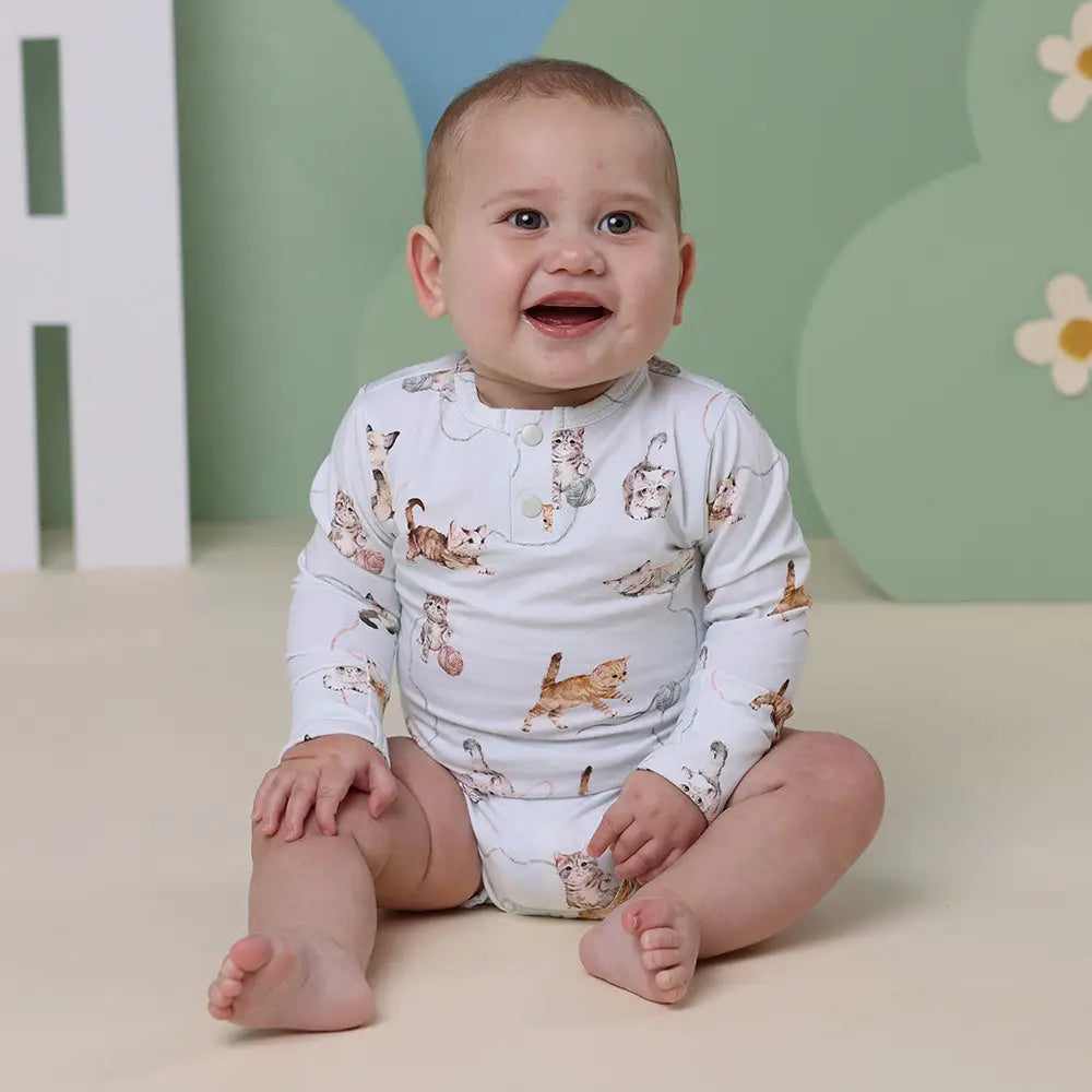 Kittens Long Sleeve Organic Bodysuit