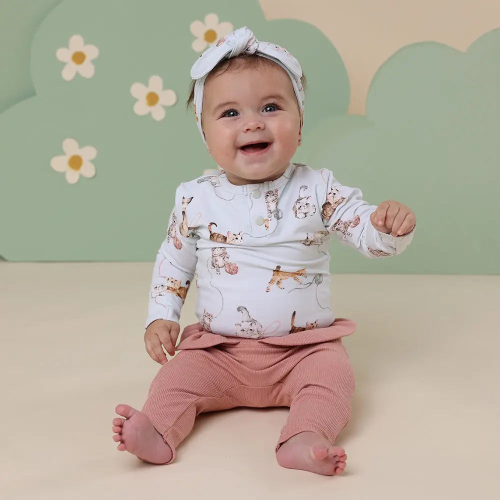 Kittens Long Sleeve Organic Bodysuit