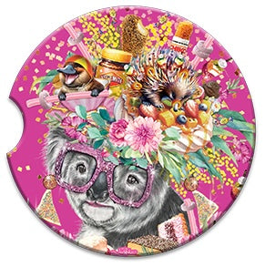 Ceramic Absorbent Car Coaster - Oz Foodie Koala