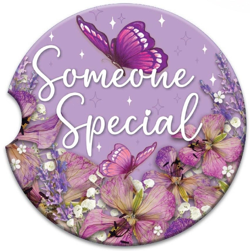Embossed Ceramic Absorbent Car Coaster - Someone Special