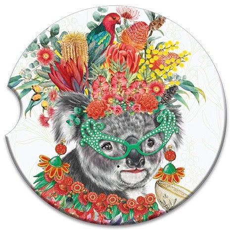 Ceramic Absorbent Car Coaster - Dame Koala