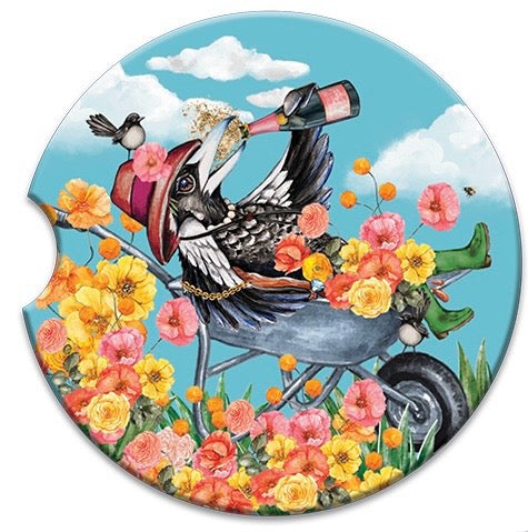 Ceramic Absorbent Car Coaster - Gardening Maggie