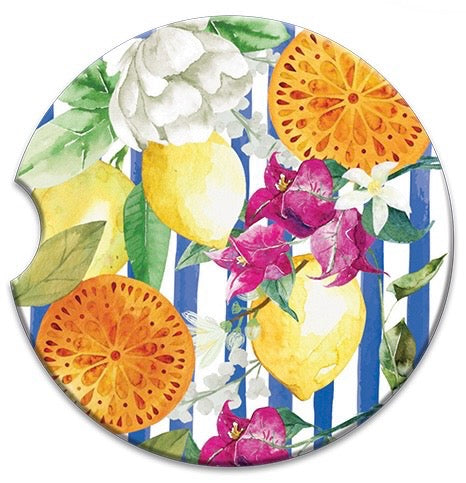 Ceramic Absorbent Car Coaster - Amalfi Coast