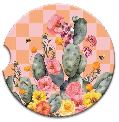 Ceramic Absorbent Car Coaster - Margaritaville Cactus