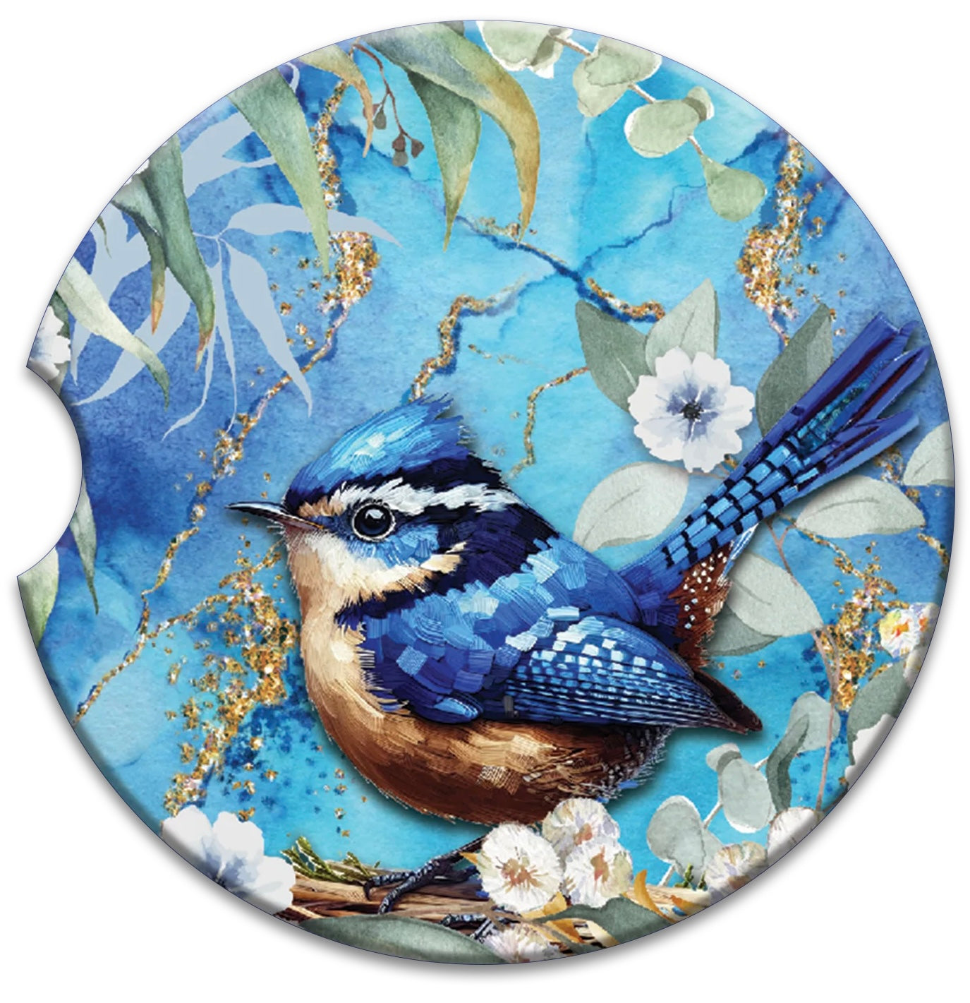 Ceramic Absorbent Car Coaster - Cheeky Wren