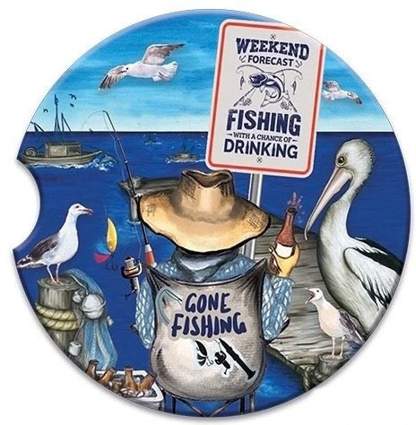 Ceramic Absorbent Car Coaster - Weekend Forecast