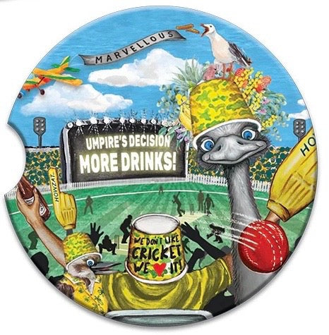 Ceramic Absorbent Car Coaster - Boxing Day Test