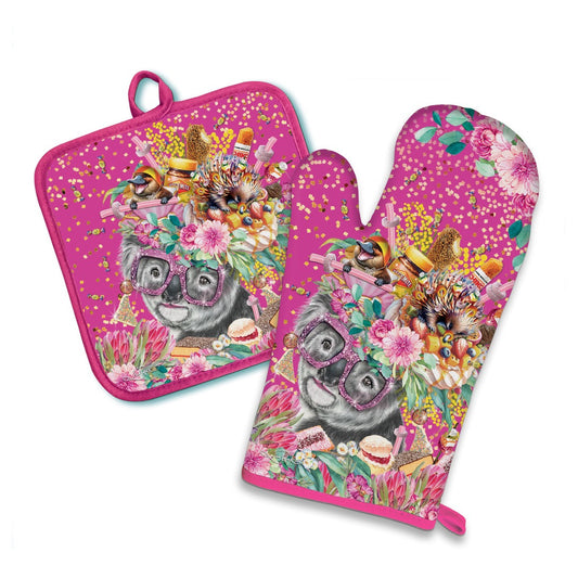 Oven Mitt & Pot Holder Set - Oz Foodie Koala