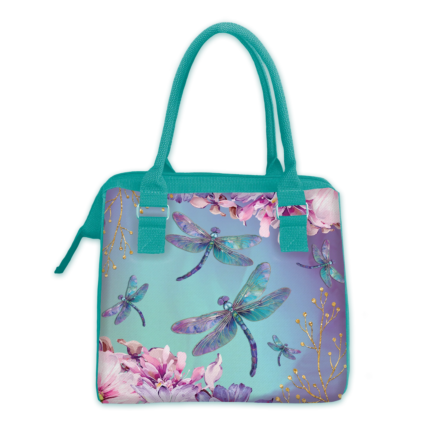 Insulated Lunch Cooler Bag - Delightful Dragonflies