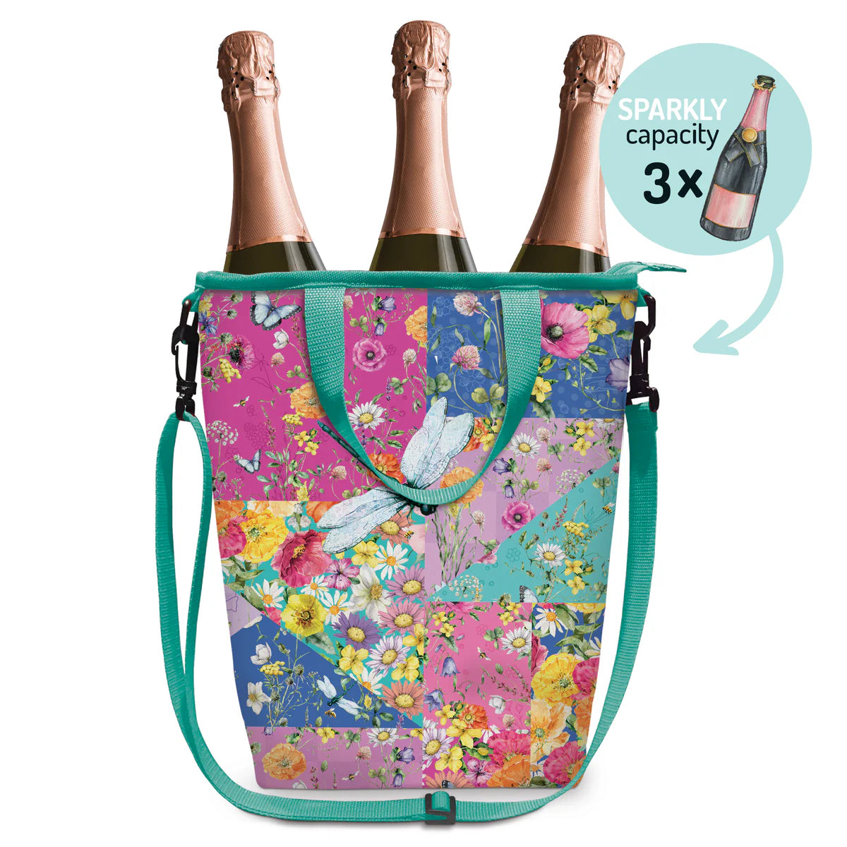 Champagne Cooler Bag - Wildflower Patch