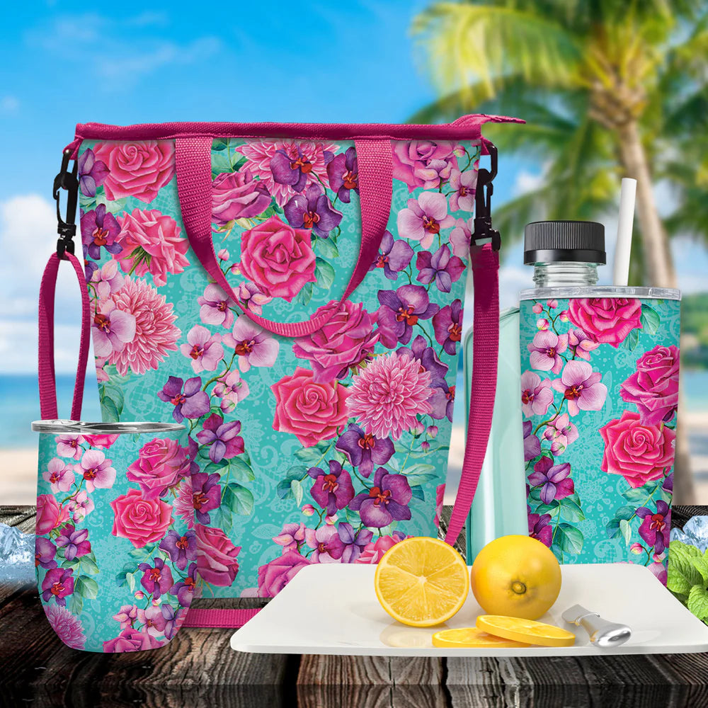 Champagne Cooler Bag - Rose Bouquet