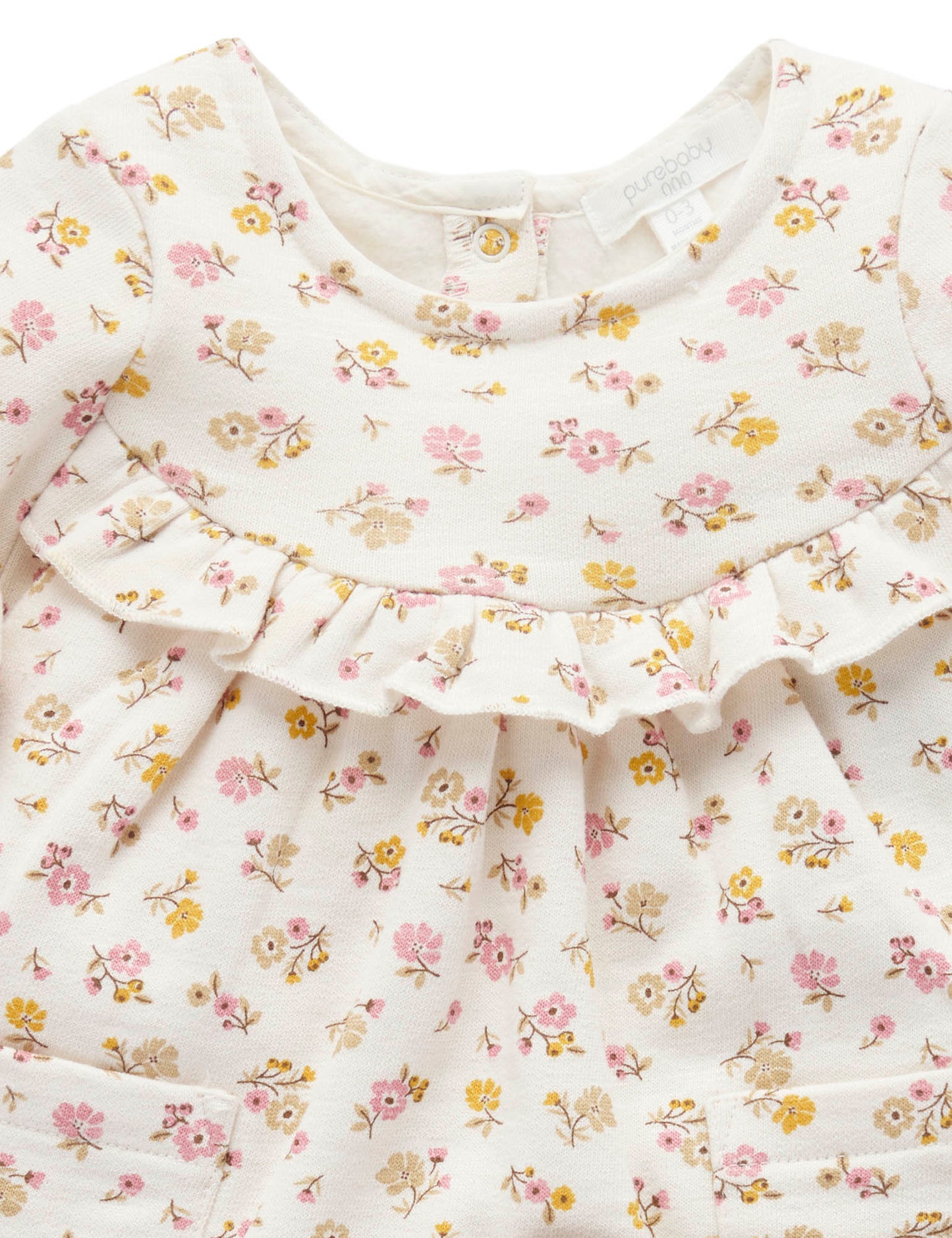 Peach Floral Cosy Dress & Leggings Set
