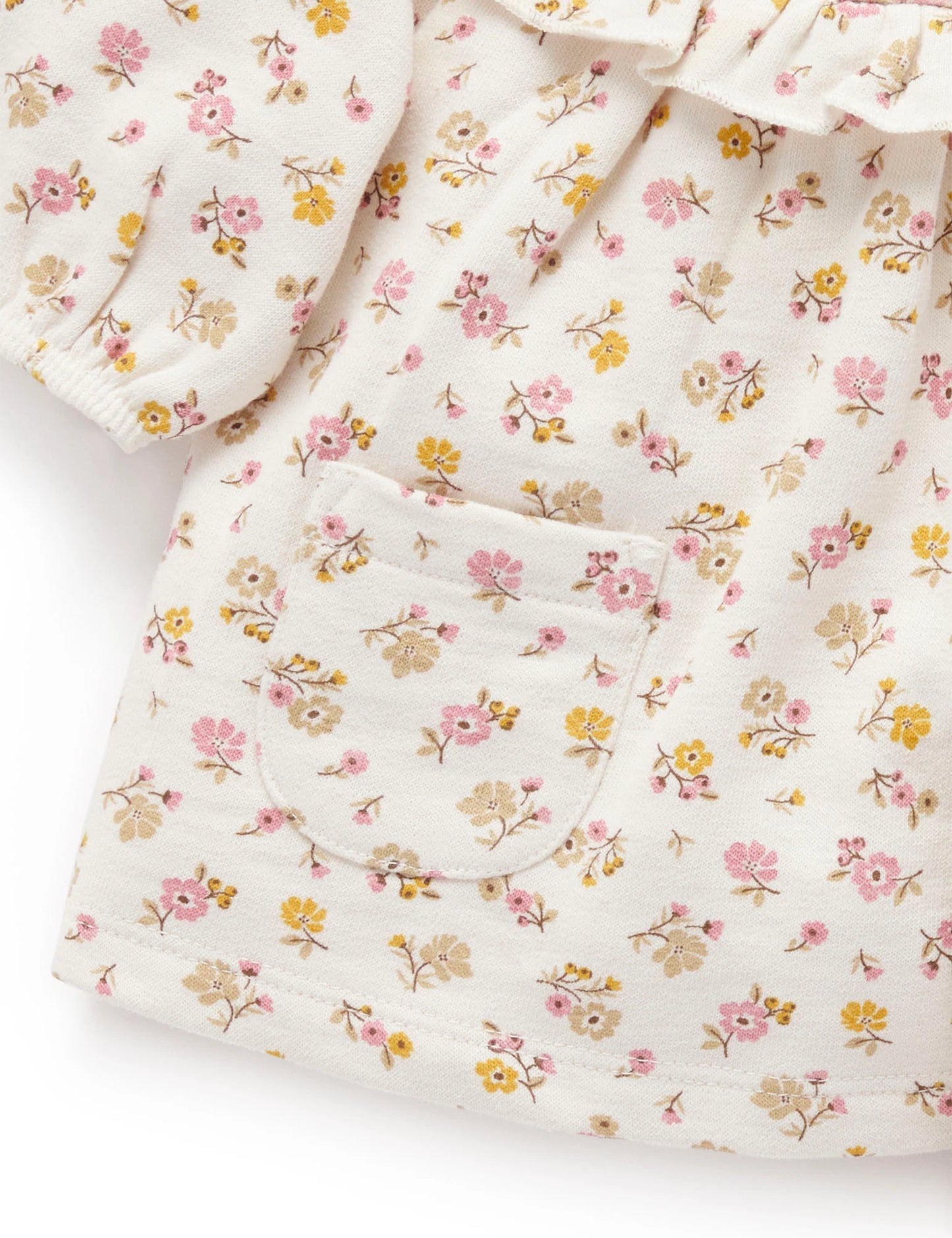 Peach Floral Cosy Dress & Leggings Set