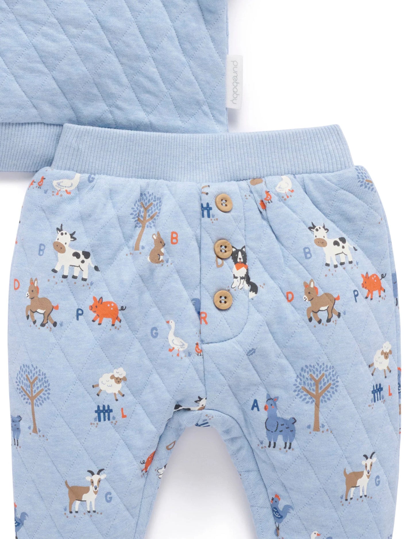 Farm Alphabet Quilted Track Set