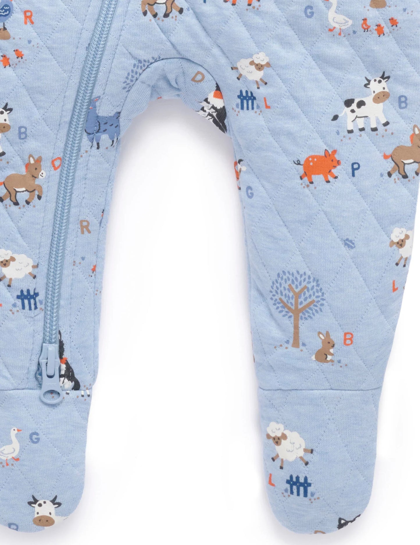 Farm Alphabet Quilted Growsuit