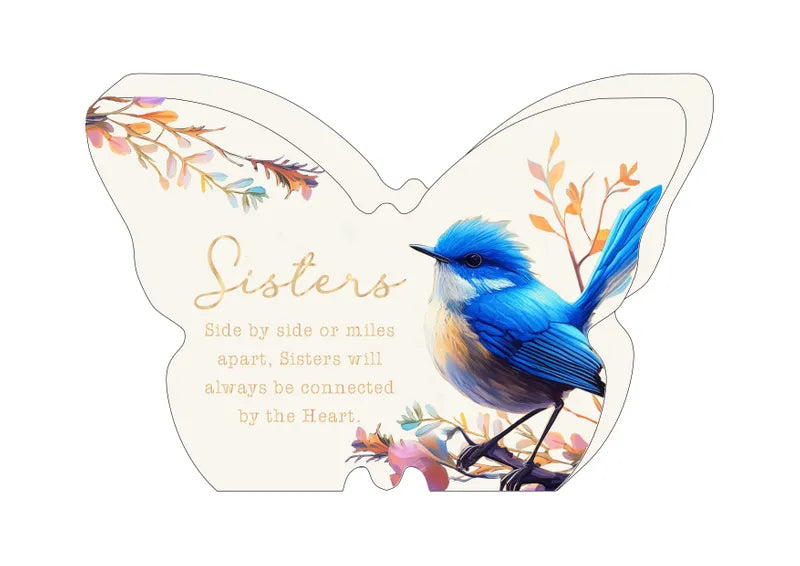 Mystical Blooms Butterfly Plaque - Sisters