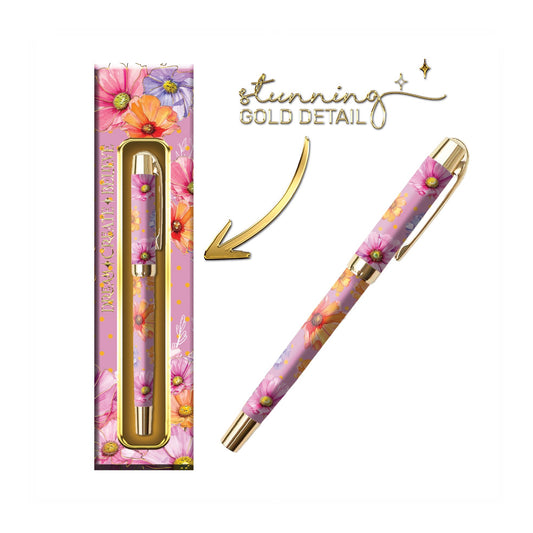 Printed Pen in Gift Box - Wistful Wildflowers
