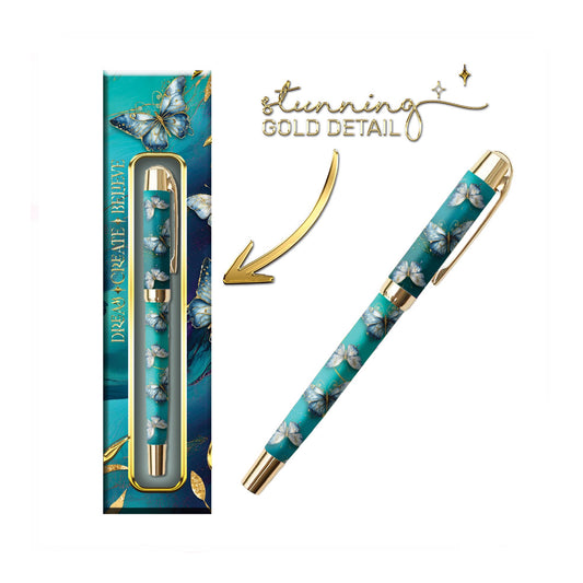 Printed Pen in Gift Box - Tranquil Butterflies